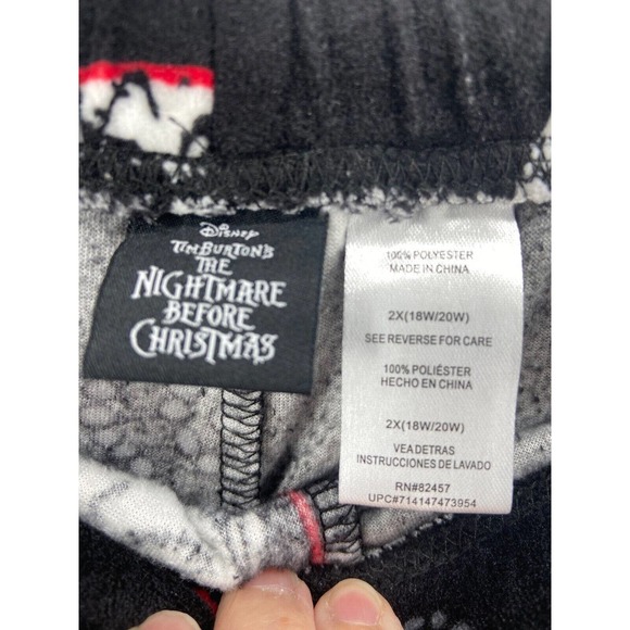 Disney The Nightmare Before Christmas Pajama Pants Womens Sz 2X Fleece Pockets - Picture 7 of 11